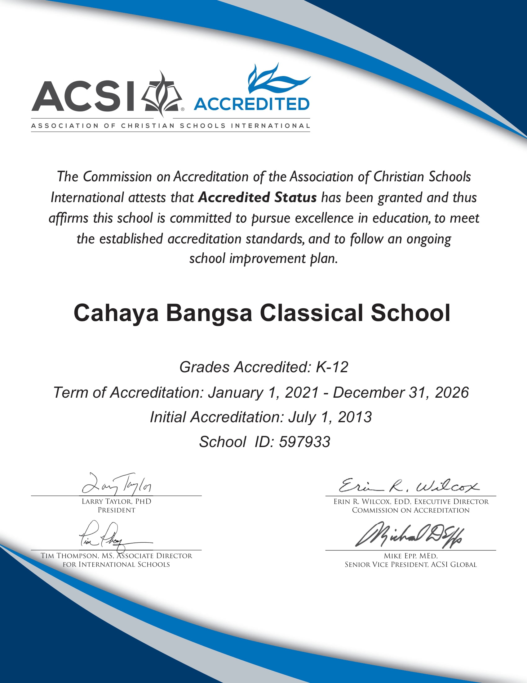 Certificate ASCI